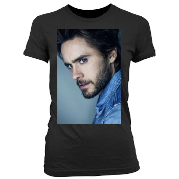 Jared Leto Women's Junior Cut Crewneck T-Shirt