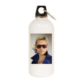 Jared Leto White Water Bottle With Carabiner