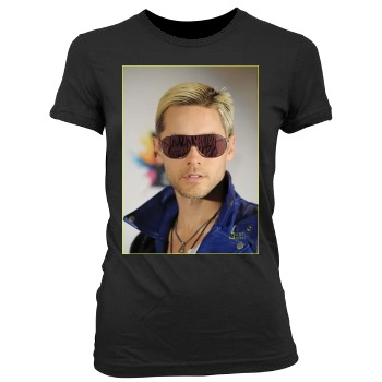 Jared Leto Women's Junior Cut Crewneck T-Shirt