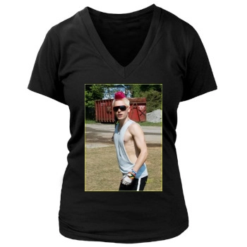 Jared Leto Women's Deep V-Neck TShirt