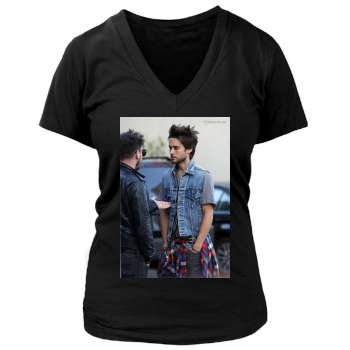 Jared Leto Women's Deep V-Neck TShirt