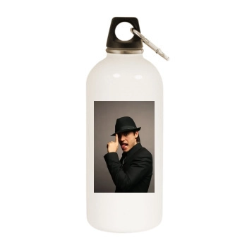 Jared Leto White Water Bottle With Carabiner