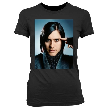 Jared Leto Women's Junior Cut Crewneck T-Shirt