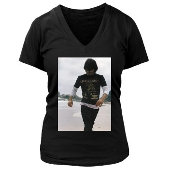 Jared Leto Women's Deep V-Neck TShirt