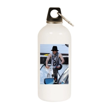 Jared Leto White Water Bottle With Carabiner