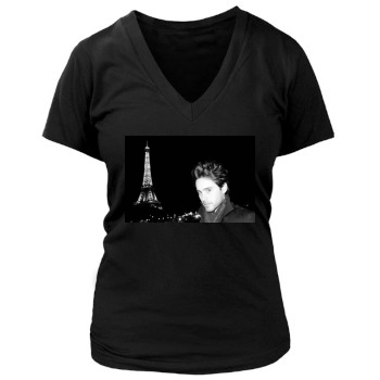 Jared Leto Women's Deep V-Neck TShirt