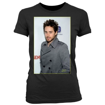 Jared Leto Women's Junior Cut Crewneck T-Shirt