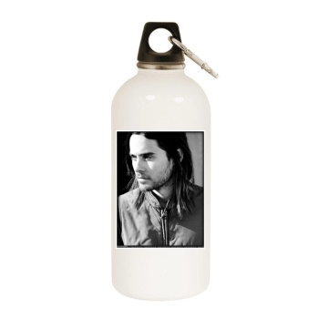 Jared Leto White Water Bottle With Carabiner