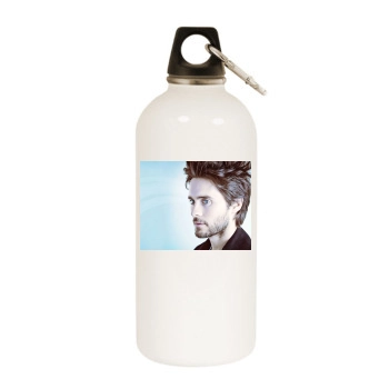 Jared Leto White Water Bottle With Carabiner