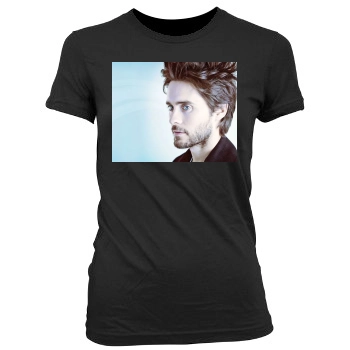 Jared Leto Women's Junior Cut Crewneck T-Shirt