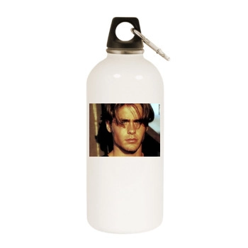 Jared Leto White Water Bottle With Carabiner