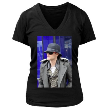 Jared Leto Women's Deep V-Neck TShirt