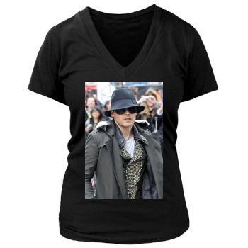 Jared Leto Women's Deep V-Neck TShirt