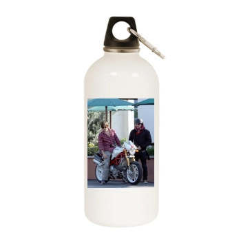 Jared Leto White Water Bottle With Carabiner