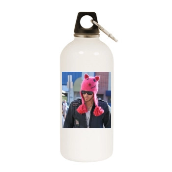 Jared Leto White Water Bottle With Carabiner