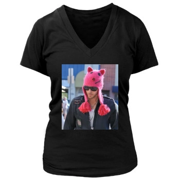 Jared Leto Women's Deep V-Neck TShirt