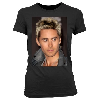 Jared Leto Women's Junior Cut Crewneck T-Shirt