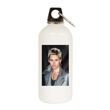 Jared Leto White Water Bottle With Carabiner