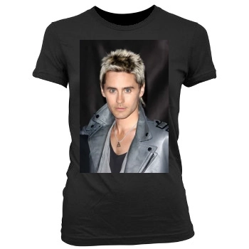 Jared Leto Women's Junior Cut Crewneck T-Shirt