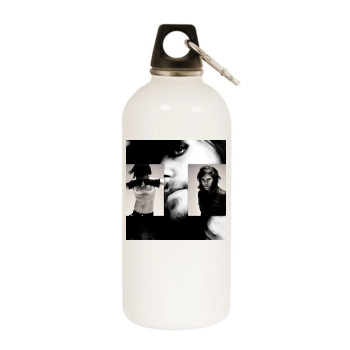 Jared Leto White Water Bottle With Carabiner