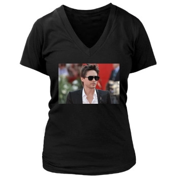 Jared Leto Women's Deep V-Neck TShirt