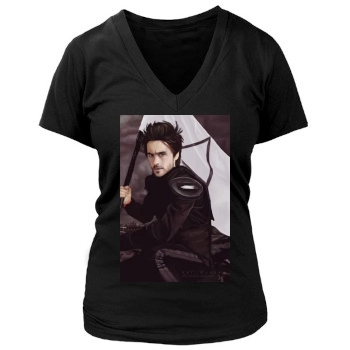 Jared Leto Women's Deep V-Neck TShirt