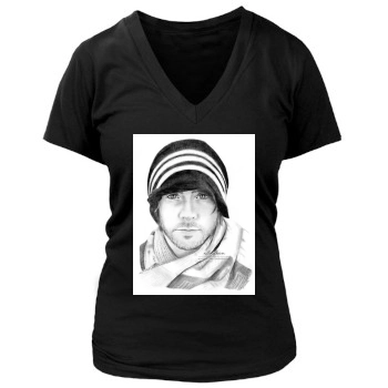 Jared Leto Women's Deep V-Neck TShirt