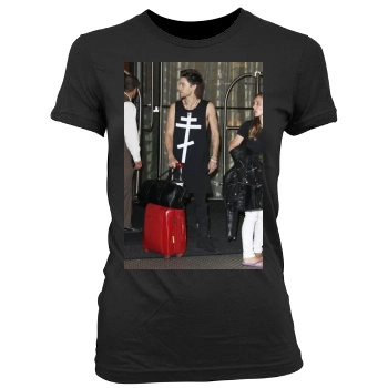 Jared Leto Women's Junior Cut Crewneck T-Shirt