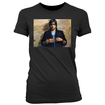 Jared Leto Women's Junior Cut Crewneck T-Shirt