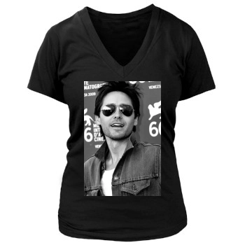 Jared Leto Women's Deep V-Neck TShirt