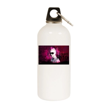 Jared Leto White Water Bottle With Carabiner