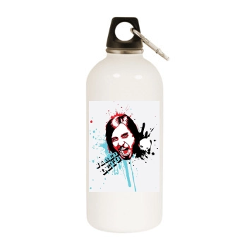 Jared Leto White Water Bottle With Carabiner