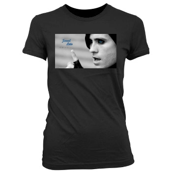 Jared Leto Women's Junior Cut Crewneck T-Shirt