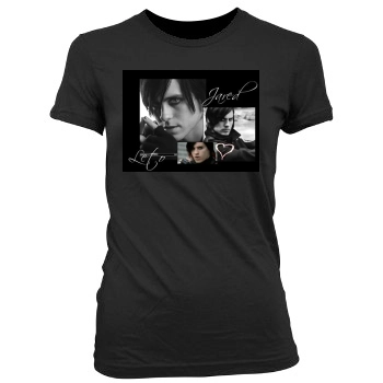 Jared Leto Women's Junior Cut Crewneck T-Shirt