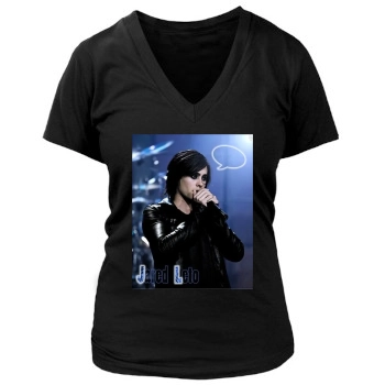 Jared Leto Women's Deep V-Neck TShirt