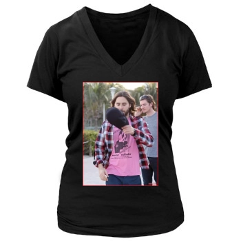 Jared Leto Women's Deep V-Neck TShirt