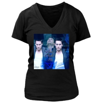 Jared Leto Women's Deep V-Neck TShirt