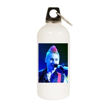 Jared Leto White Water Bottle With Carabiner