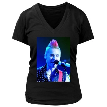 Jared Leto Women's Deep V-Neck TShirt