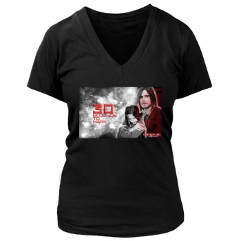 Jared Leto Women's Deep V-Neck TShirt