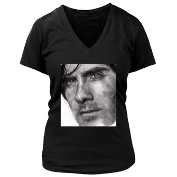 Jared Leto Women's Deep V-Neck TShirt