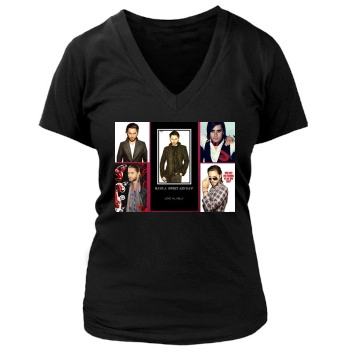 Jared Leto Women's Deep V-Neck TShirt