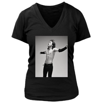 Jared Leto Women's Deep V-Neck TShirt