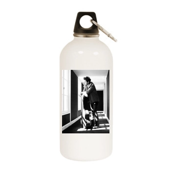 Jared Leto White Water Bottle With Carabiner