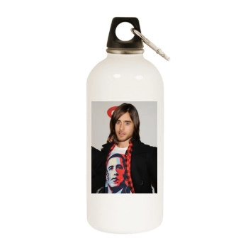 Jared Leto White Water Bottle With Carabiner