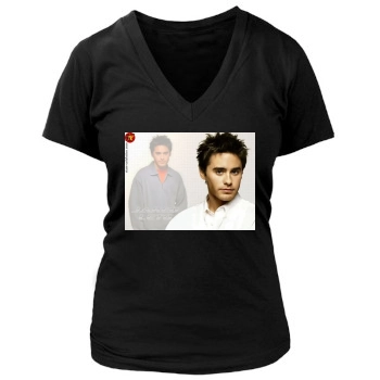 Jared Leto Women's Deep V-Neck TShirt