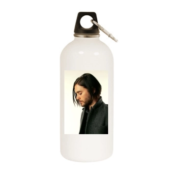 Jared Leto White Water Bottle With Carabiner