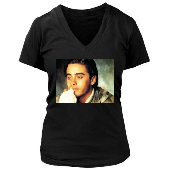 Jared Leto Women's Deep V-Neck TShirt