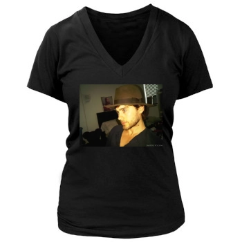 Jared Leto Women's Deep V-Neck TShirt