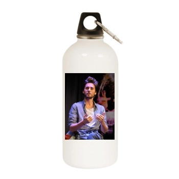 Jared Leto White Water Bottle With Carabiner